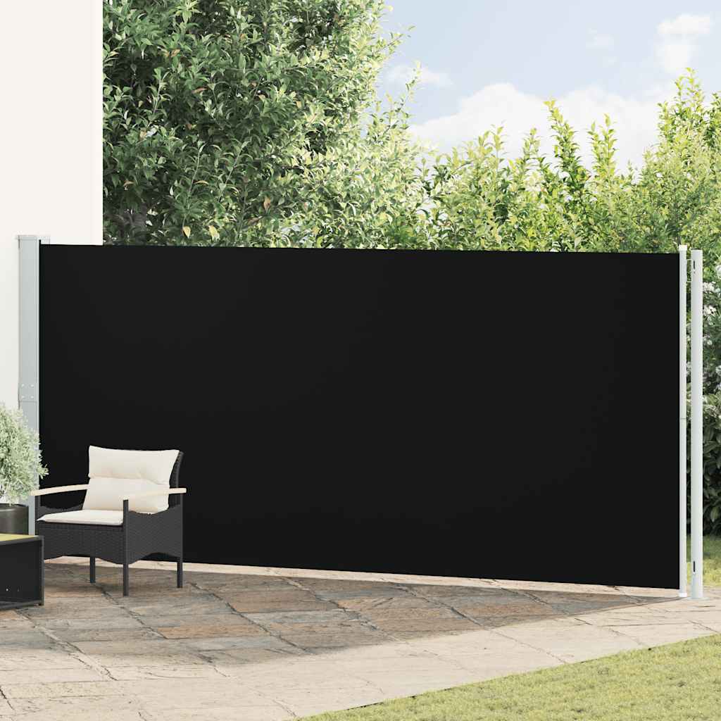 Tuinscherm uittrekbaar 180x600 cm zwart is nu te koop bij PeponiXL, paradijselijk wonen!