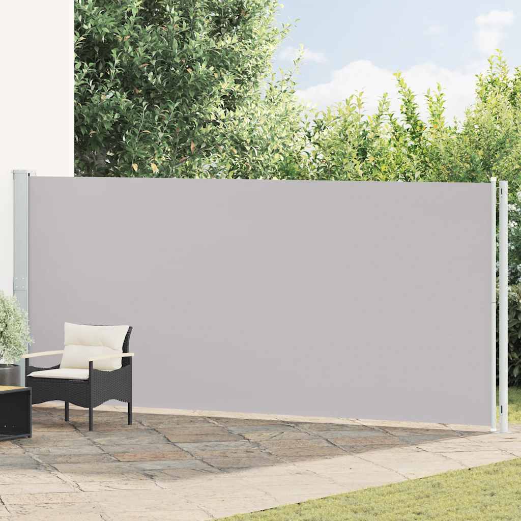 Tuinscherm uittrekbaar 180x600 cm grijs is nu te koop bij PeponiXL, paradijselijk wonen!