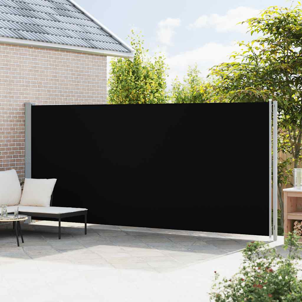 Tuinscherm uittrekbaar 200x600 cm zwart is nu te koop bij PeponiXL, paradijselijk wonen!