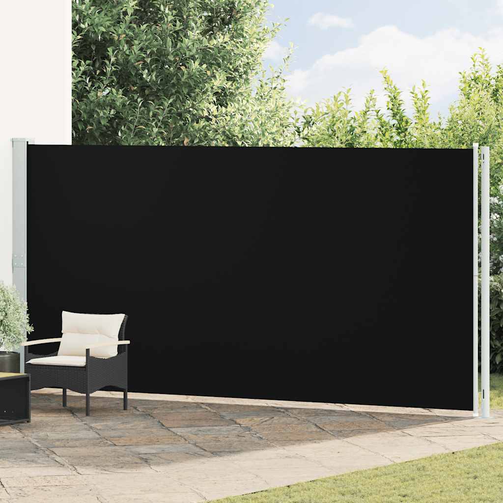 Tuinscherm uittrekbaar 200x600 cm zwart is nu te koop bij PeponiXL, paradijselijk wonen!