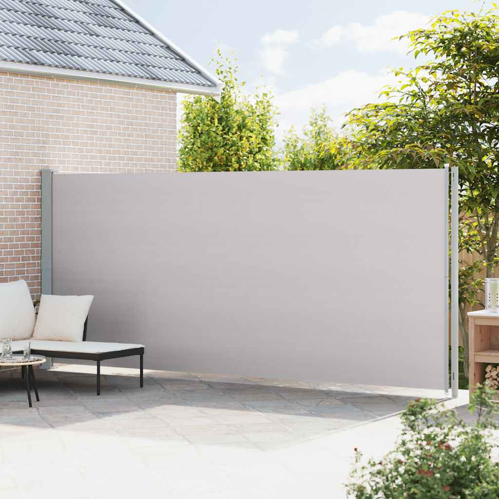 Tuinscherm uittrekbaar 200x600 cm grijs is nu te koop bij PeponiXL, paradijselijk wonen!