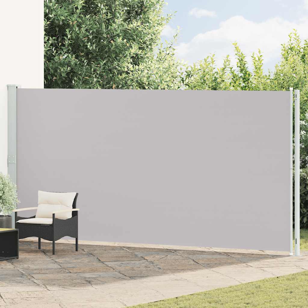 Tuinscherm uittrekbaar 200x600 cm grijs is nu te koop bij PeponiXL, paradijselijk wonen!