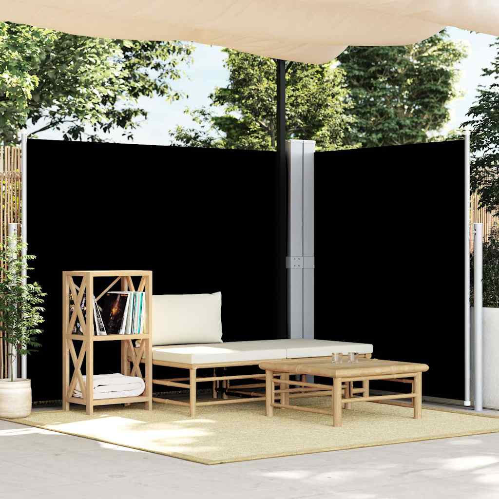 Windscherm uittrekbaar 180x600 cm zwart is nu te koop bij PeponiXL, paradijselijk wonen!