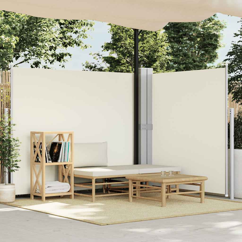 Windscherm uittrekbaar 180x600 cm crèmekleurig is nu te koop bij PeponiXL, paradijselijk wonen!