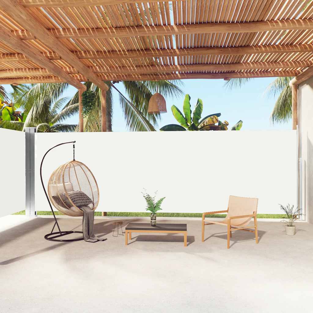 Windscherm uittrekbaar 200x1000 cm crèmekleurig is nu te koop bij PeponiXL, paradijselijk wonen!