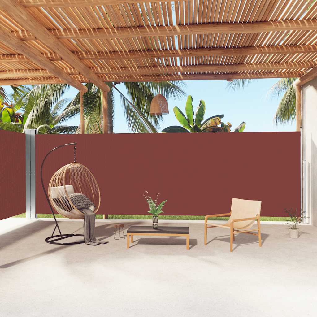 Windscherm uittrekbaar 200x1000 cm bruin is nu te koop bij PeponiXL, paradijselijk wonen!