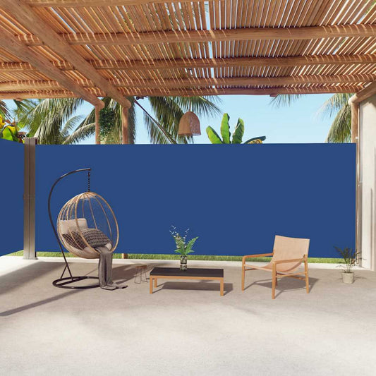 Windscherm uittrekbaar 220x1000 cm blauw is nu te koop bij PeponiXL, paradijselijk wonen!