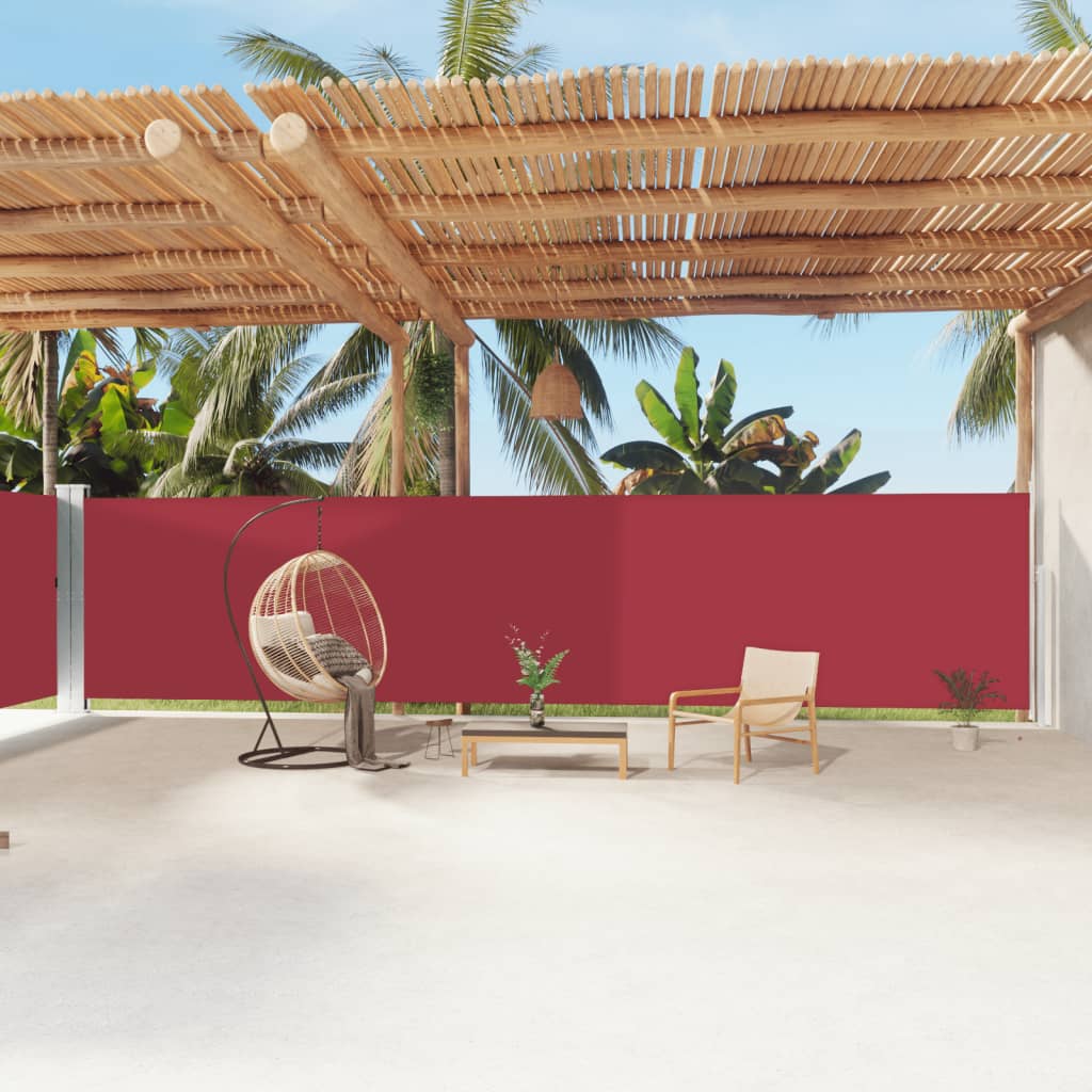 Windscherm uittrekbaar 180x1200 cm rood is nu te koop bij PeponiXL, paradijselijk wonen!