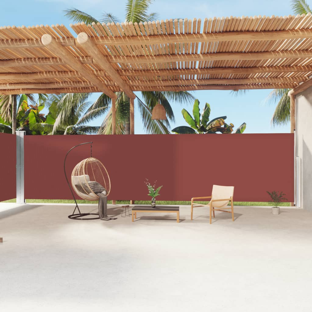 Windscherm uittrekbaar 200x1200 cm bruin is nu te koop bij PeponiXL, paradijselijk wonen!