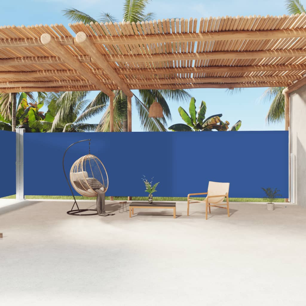 Windscherm uittrekbaar 200x1200 cm blauw is nu te koop bij PeponiXL, paradijselijk wonen!
