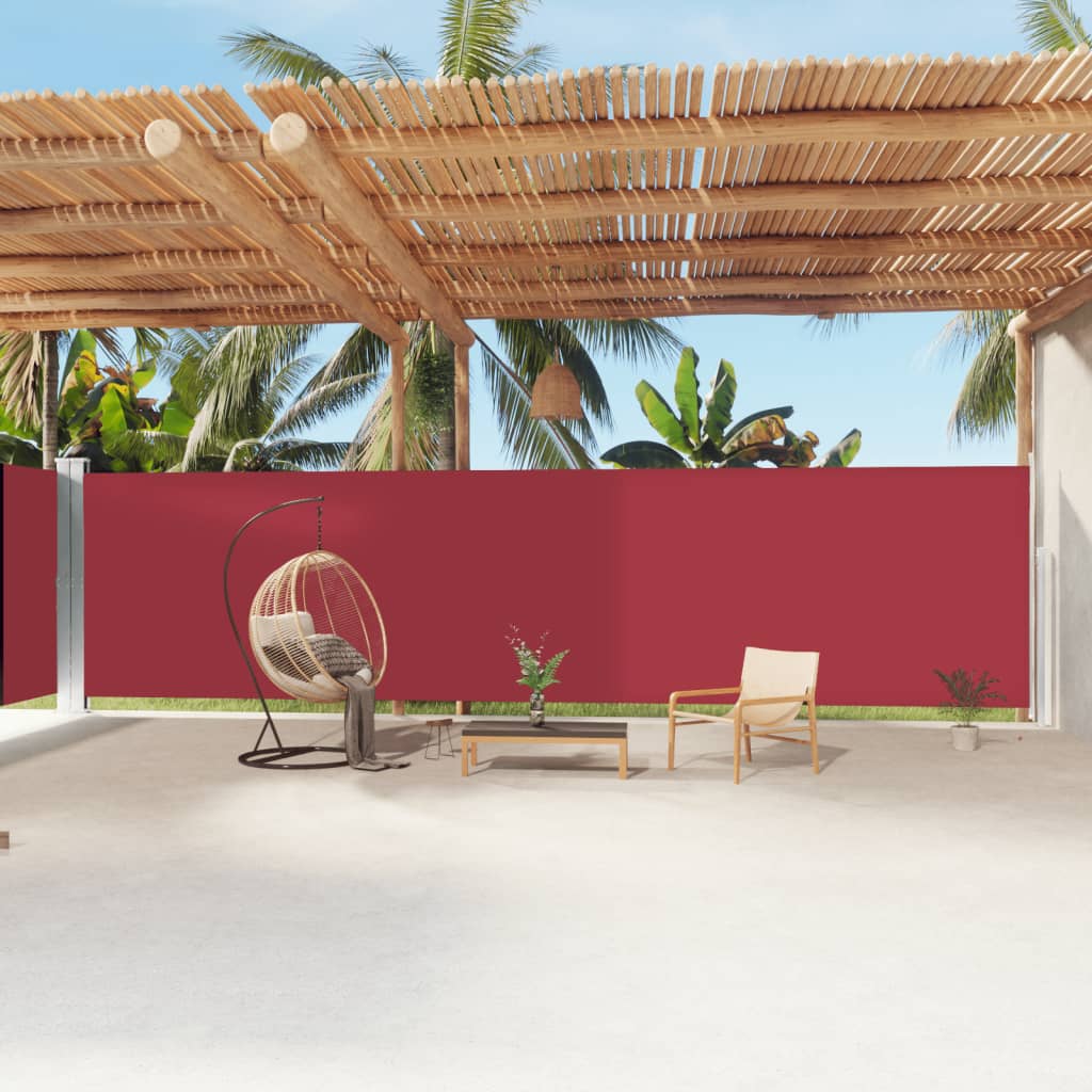 Windscherm uittrekbaar 200x1200 cm rood is nu te koop bij PeponiXL, paradijselijk wonen!