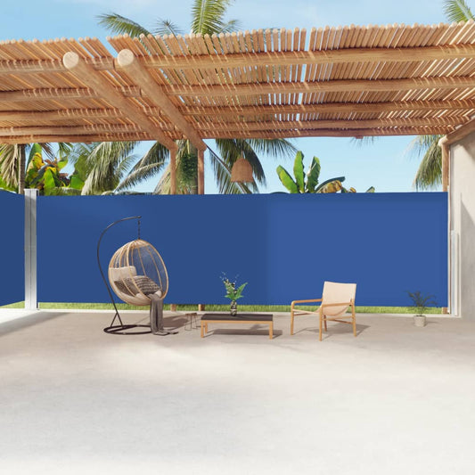 Windscherm uittrekbaar 220x1200 cm blauw is nu te koop bij PeponiXL, paradijselijk wonen!
