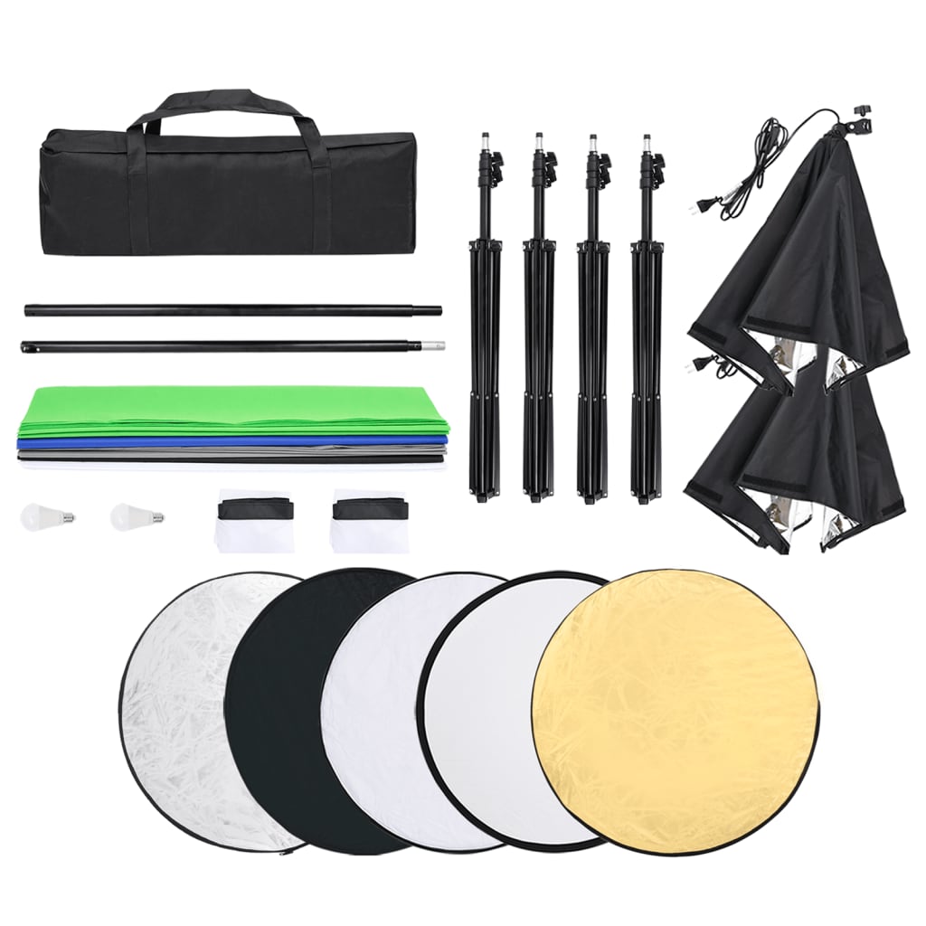 Studioverlichtingsset met achtergronden en softboxen is nu te koop bij PeponiXL, paradijselijk wonen!