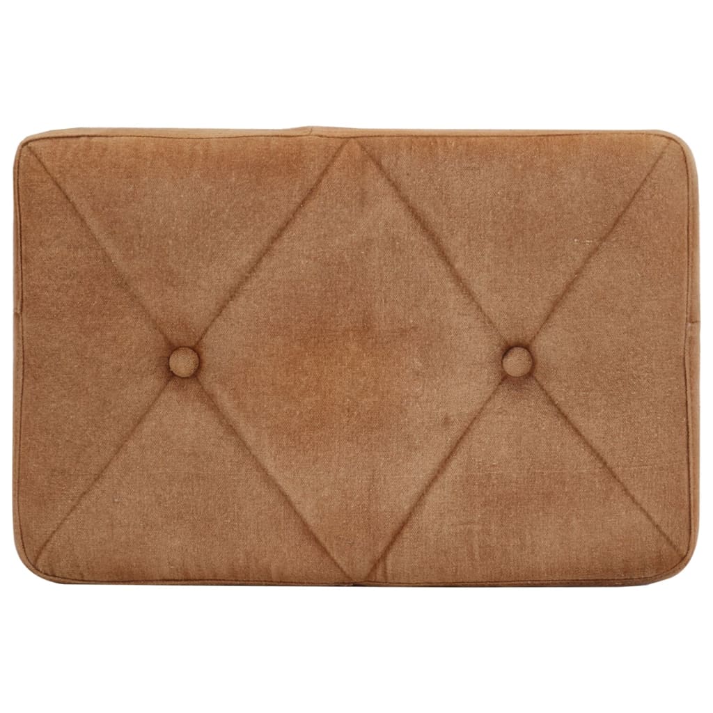 Fauteuil met voetensteun canvas bruin is nu te koop bij PeponiXL, paradijselijk wonen!