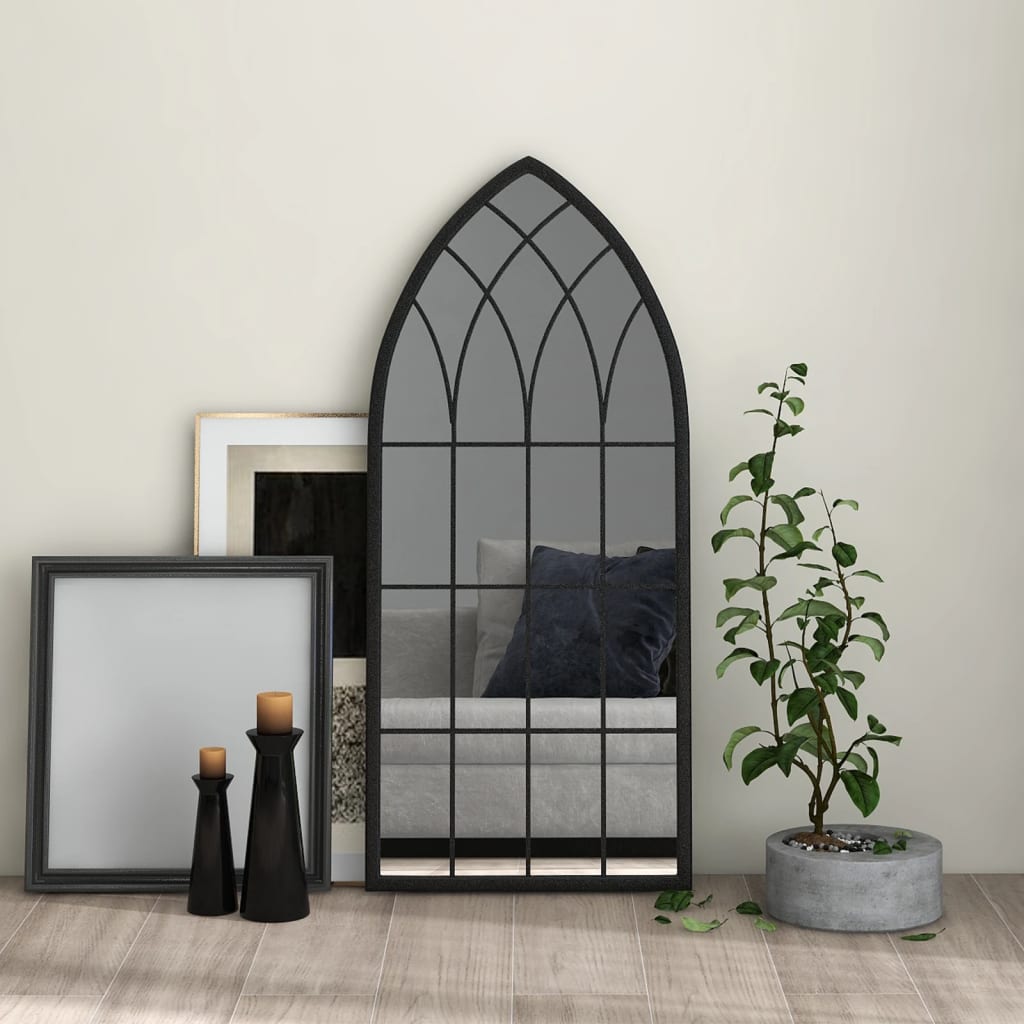 Spiegel 100x45 cm ijzer zwart is nu te koop bij PeponiXL, paradijselijk wonen!