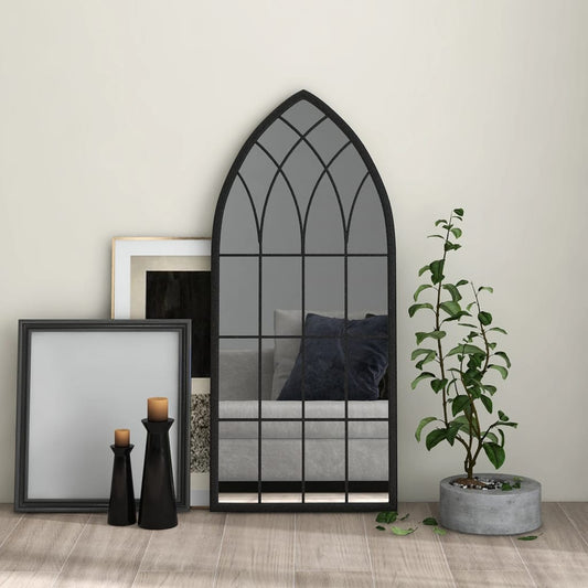 Spiegel 100x45 cm ijzer zwart is nu te koop bij PeponiXL, paradijselijk wonen!