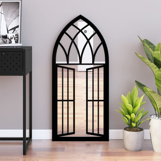 Spiegel 100x45 cm ijzer zwart is nu te koop bij PeponiXL, paradijselijk wonen!