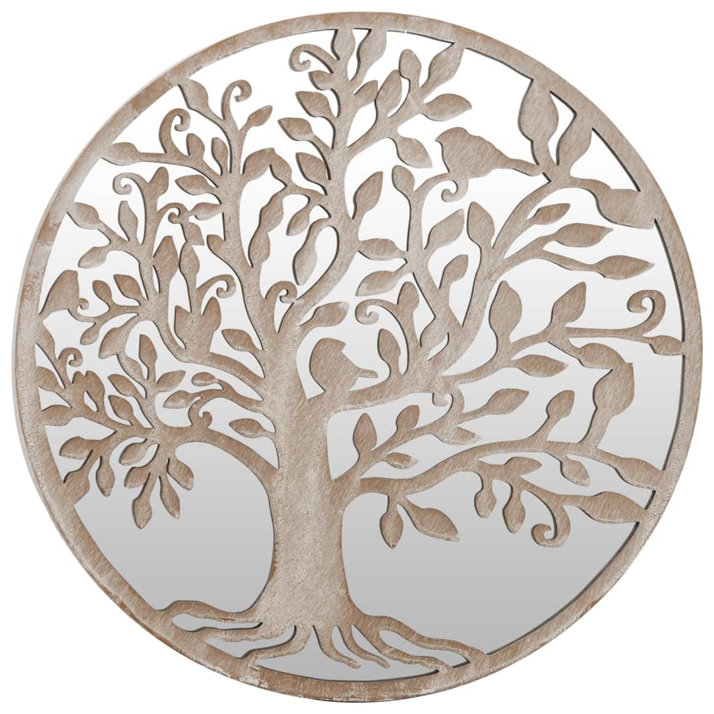 Spiegel rond 40x2,5 cm ijzer zandkleurig is nu te koop bij PeponiXL, paradijselijk wonen!