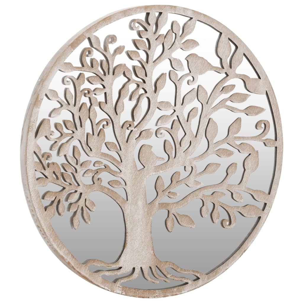 Spiegel rond 40x2,5 cm ijzer zandkleurig is nu te koop bij PeponiXL, paradijselijk wonen!