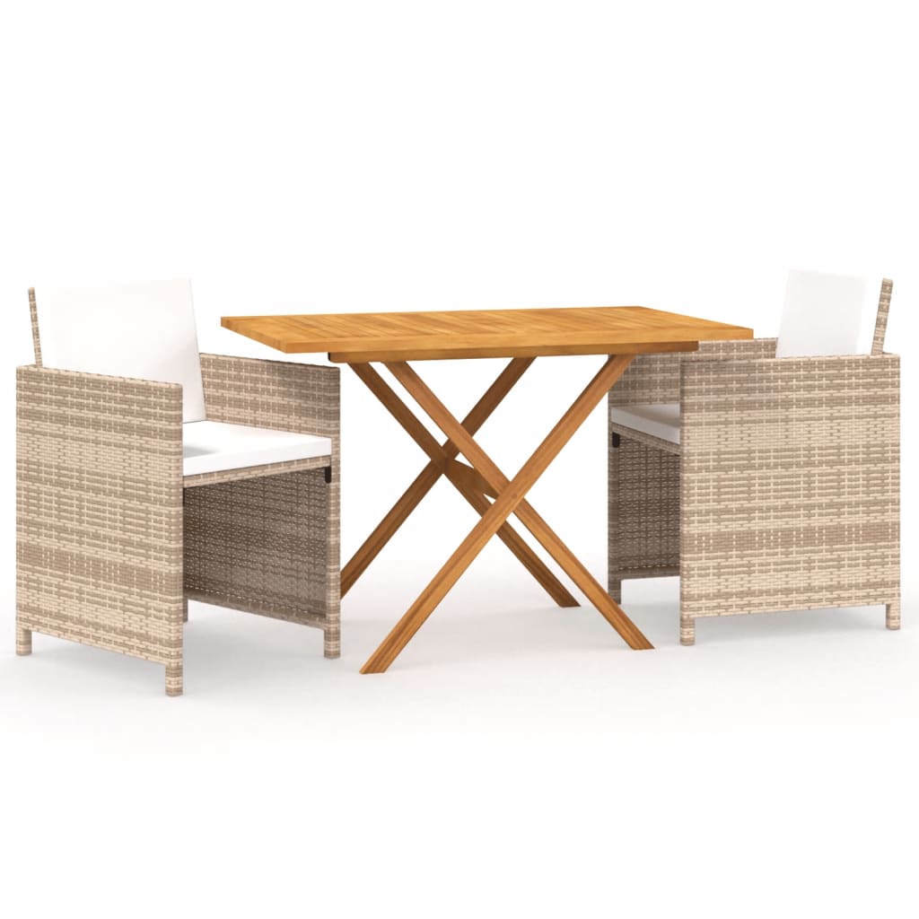 3-delige Tuinset met kussens beige is nu te koop bij PeponiXL, paradijselijk wonen!
