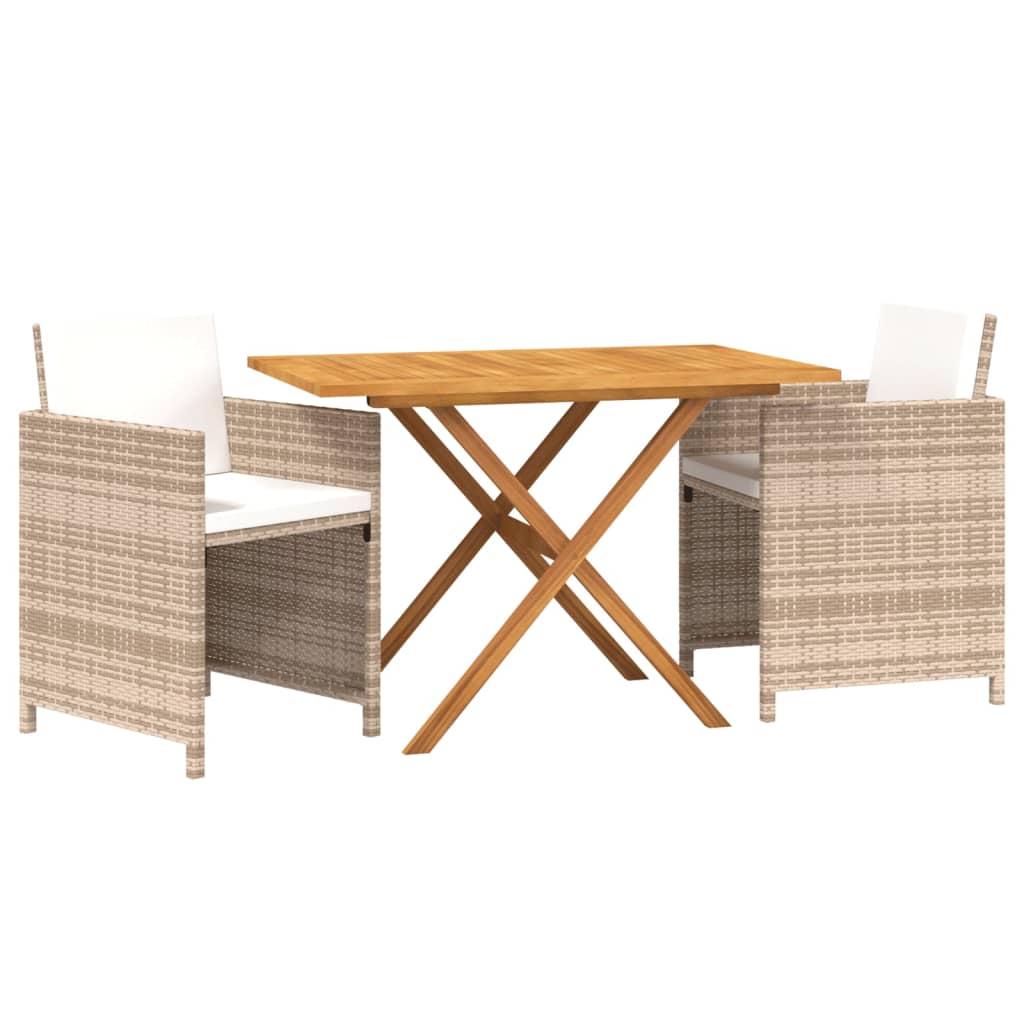 3-delige Tuinset met kussens beige is nu te koop bij PeponiXL, paradijselijk wonen!