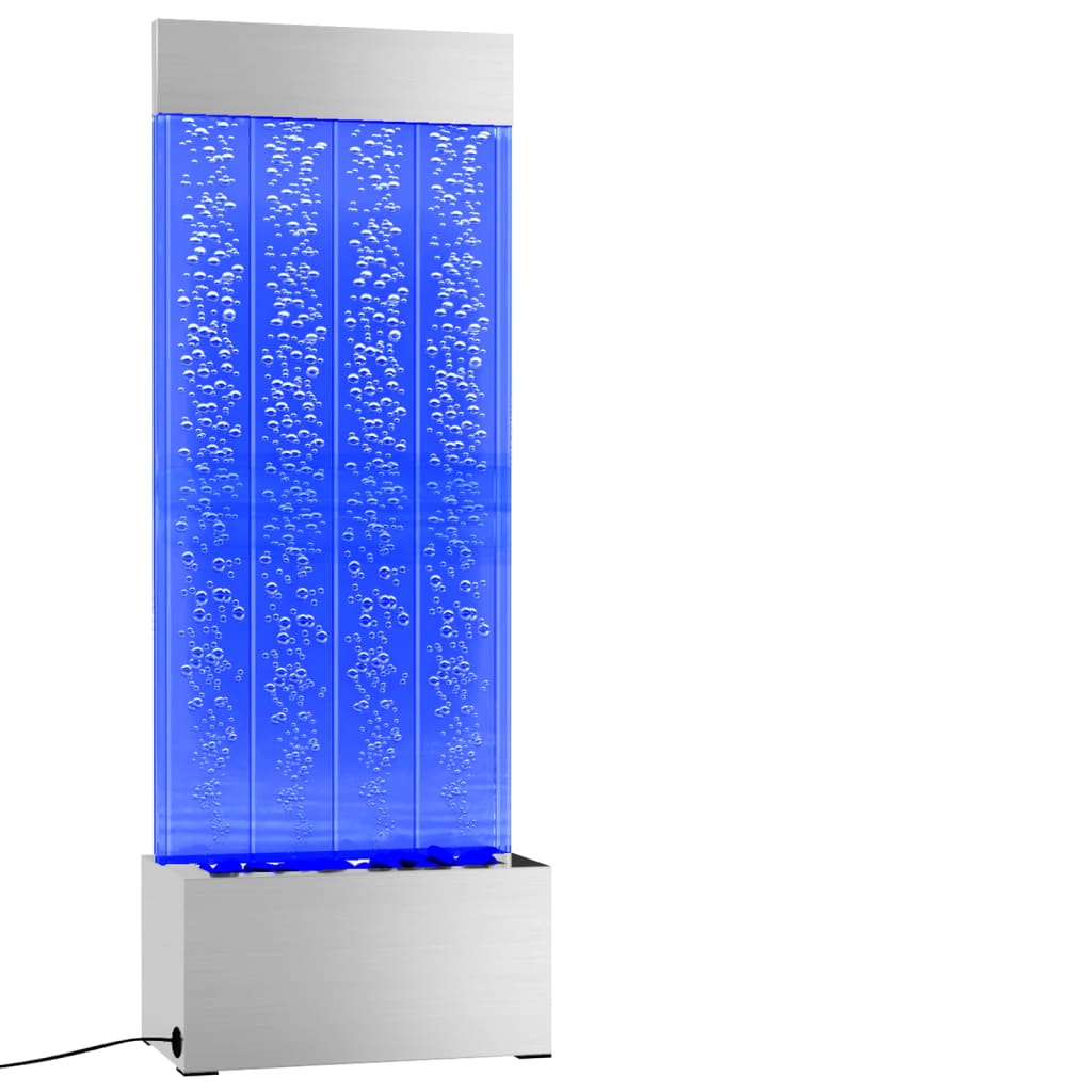 Bubbelzuil met RGB LED's 110 cm roestvrij staal en acryl is nu te koop bij PeponiXL, paradijselijk wonen!