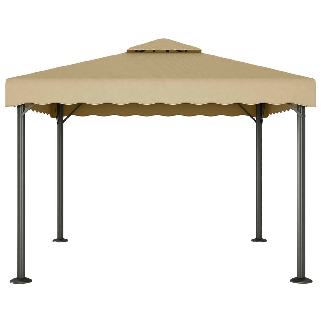 Prieel 3x3 m aluminium en staal taupe is nu te koop bij PeponiXL, paradijselijk wonen!