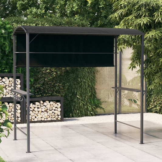Prieel met dak 220x110x200 cm antracietkleurig is nu te koop bij PeponiXL, paradijselijk wonen!