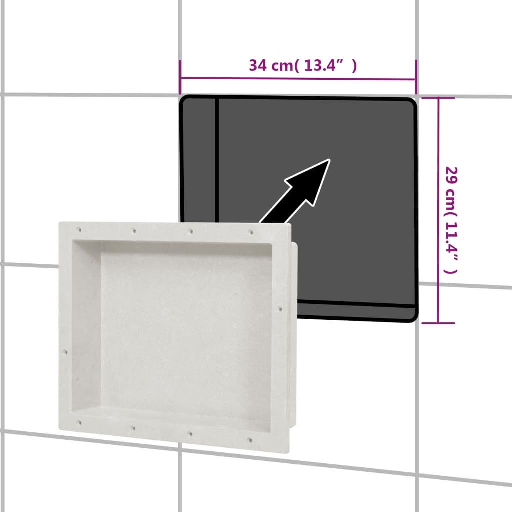 Douchenis 41x51x10 cm matwit is nu te koop bij PeponiXL, paradijselijk wonen!