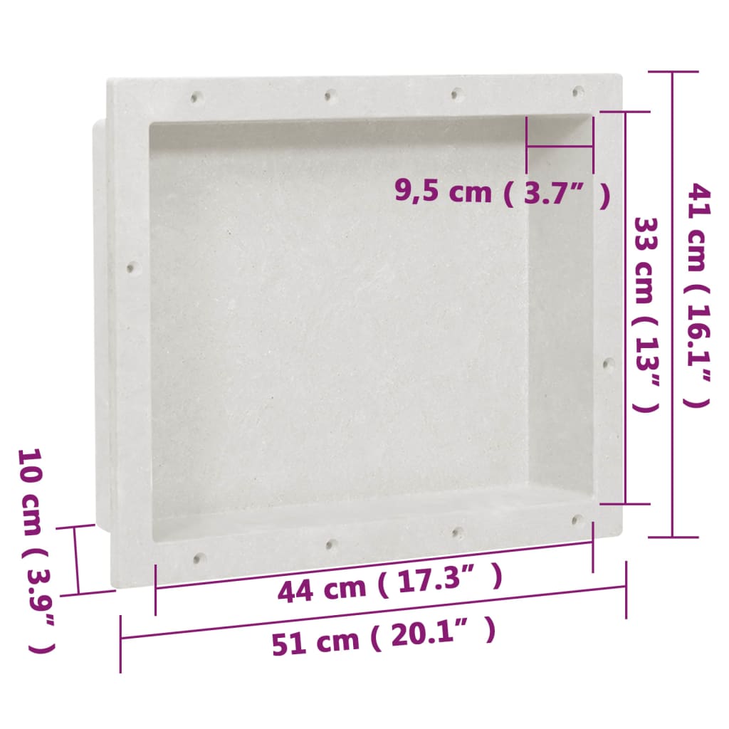 Douchenis 41x51x10 cm matwit is nu te koop bij PeponiXL, paradijselijk wonen!