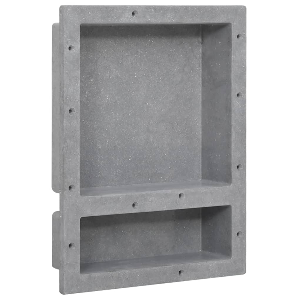 Douchenis met 2 vakken 41x51x10 cm matgrijs is nu te koop bij PeponiXL, paradijselijk wonen!