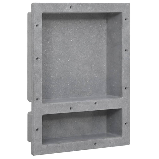 Douchenis met 2 vakken 41x51x10 cm matgrijs is nu te koop bij PeponiXL, paradijselijk wonen!