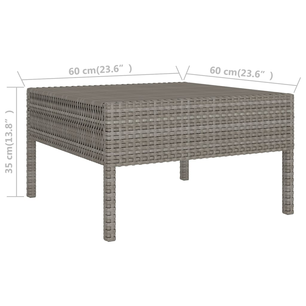 5-delige Loungeset met kussens poly rattan grijs is nu te koop bij PeponiXL, paradijselijk wonen!