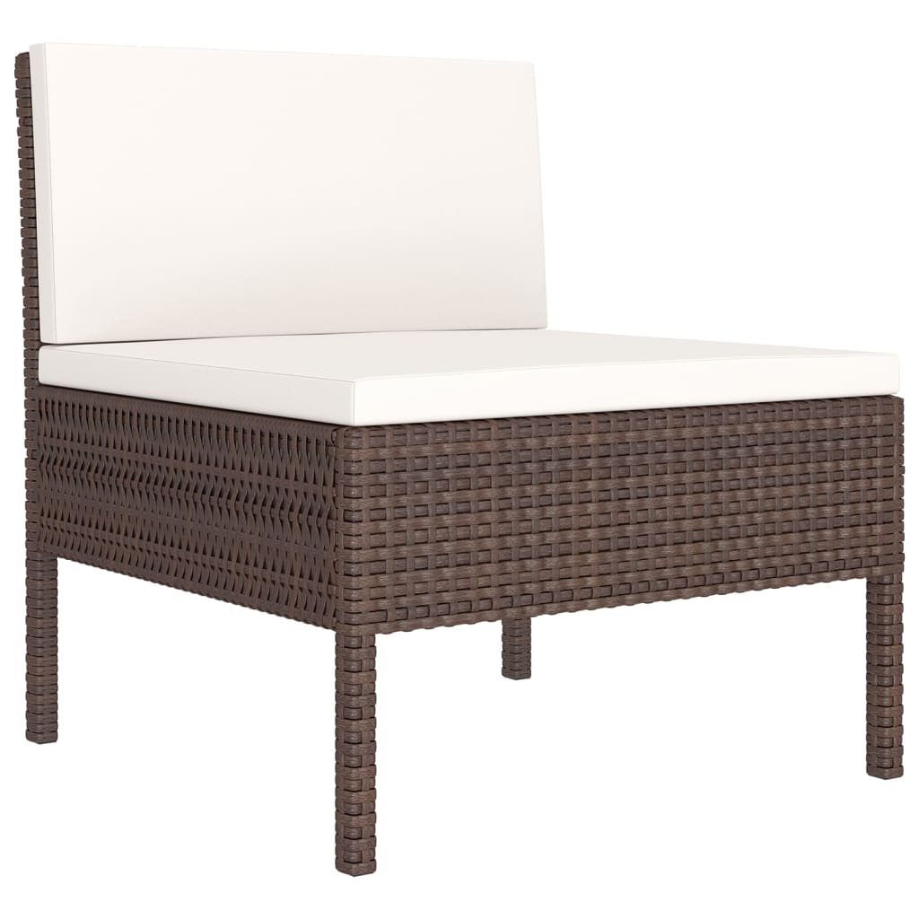 10-delige Loungeset met kussens poly rattan bruin is nu te koop bij PeponiXL, paradijselijk wonen!