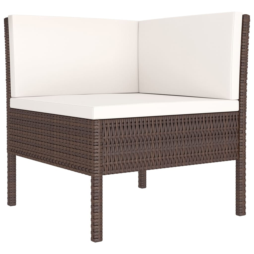 11-delige Loungeset met kussens poly rattan bruin is nu te koop bij PeponiXL, paradijselijk wonen!