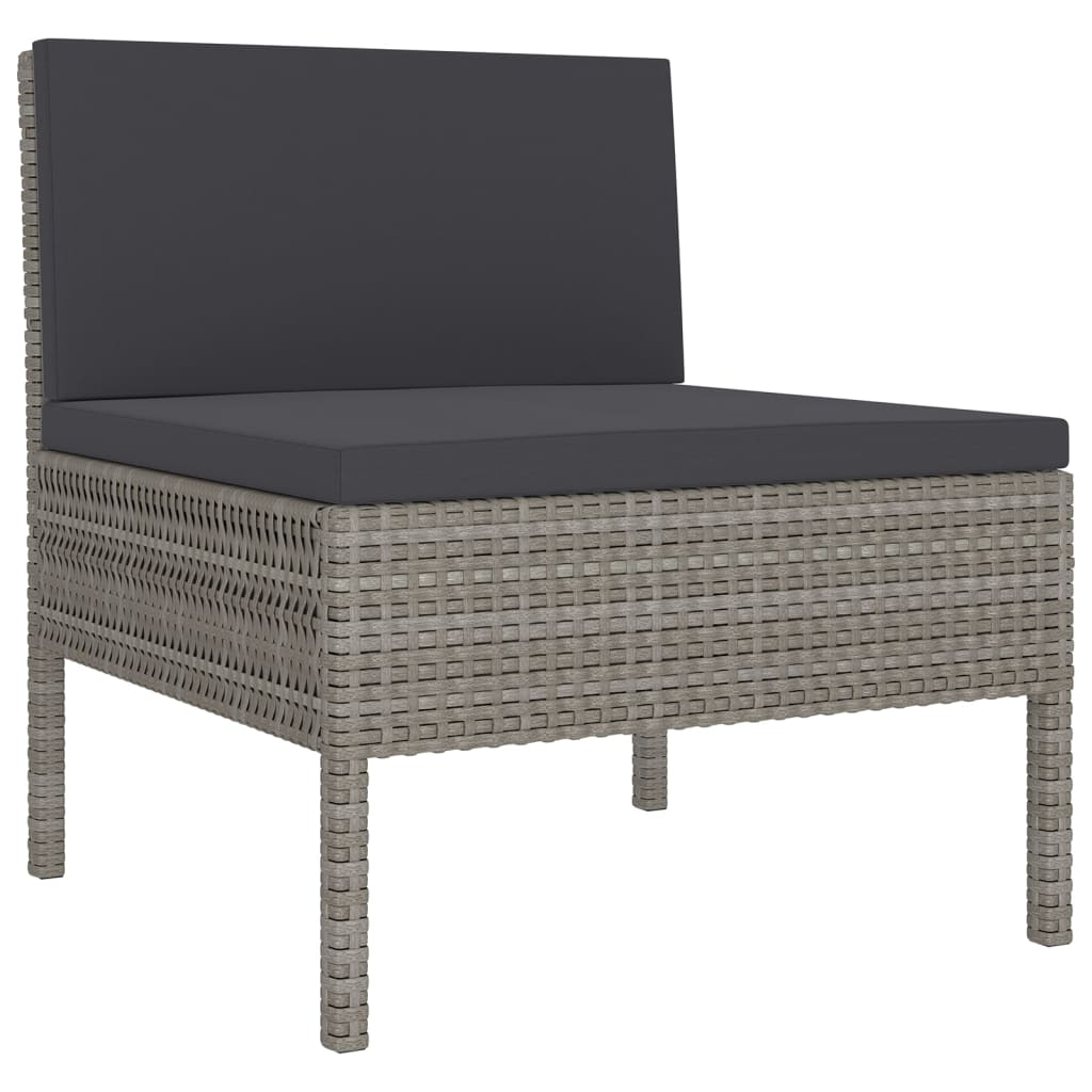 14-delige Loungeset met kussens poly rattan grijs is nu te koop bij PeponiXL, paradijselijk wonen!