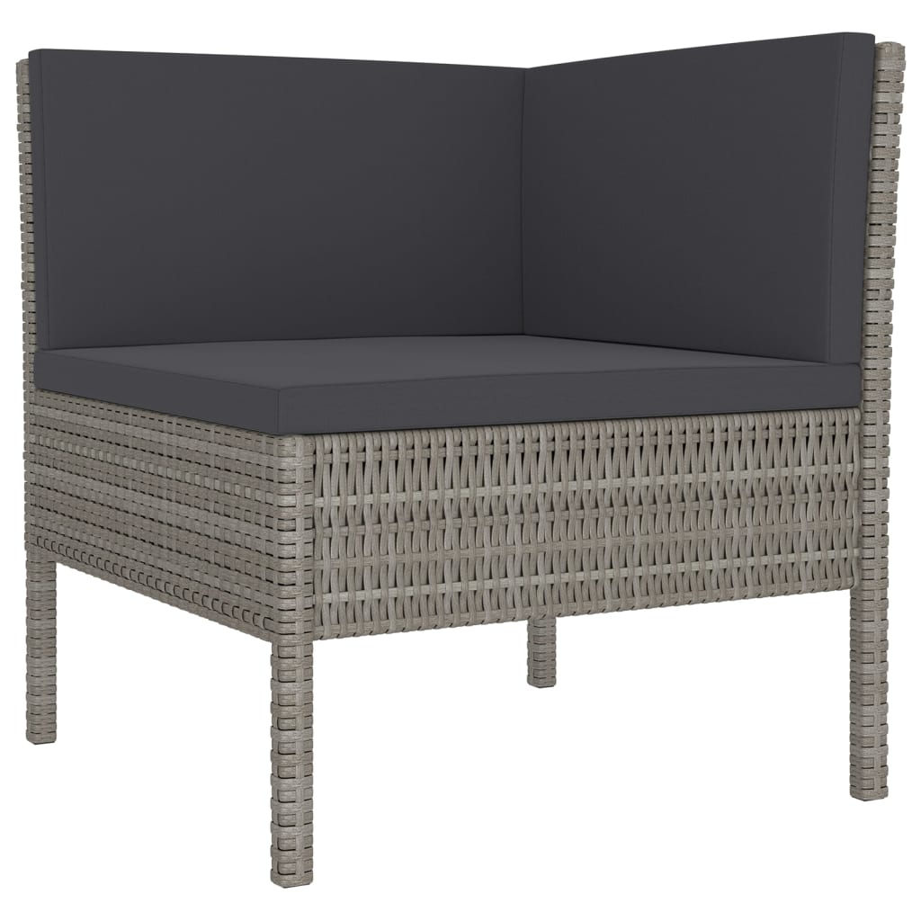 14-delige Loungeset met kussens poly rattan grijs is nu te koop bij PeponiXL, paradijselijk wonen!