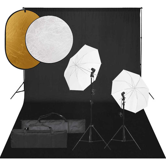 Fotostudioset met verlichtingsset, achtergrond en reflector is nu te koop bij PeponiXL, paradijselijk wonen!