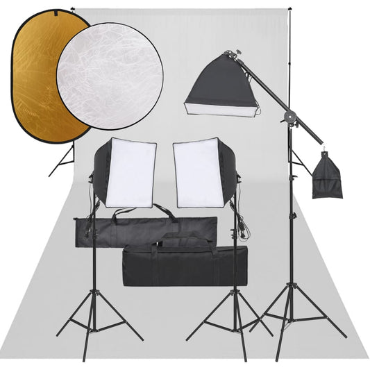 Fotostudioset met verlichtingsset, achtergrond en reflector is nu te koop bij PeponiXL, paradijselijk wonen!