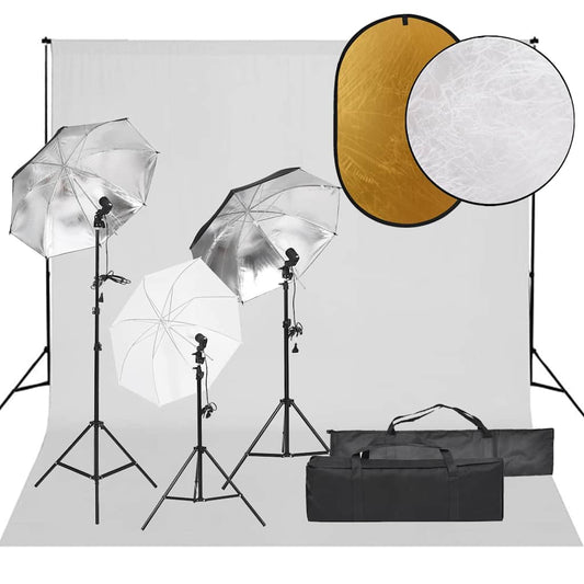 Fotostudioset met verlichtingsset, achtergrond en reflector is nu te koop bij PeponiXL, paradijselijk wonen!