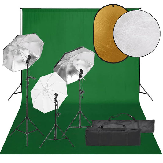Fotostudioset met verlichtingsset, achtergrond en reflector is nu te koop bij PeponiXL, paradijselijk wonen!