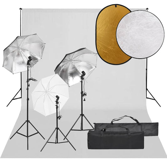 Fotostudioset met verlichtingsset, achtergrond en reflector is nu te koop bij PeponiXL, paradijselijk wonen!