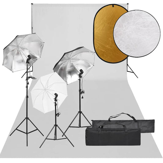 Fotostudioset met verlichtingsset, achtergrond en reflector is nu te koop bij PeponiXL, paradijselijk wonen!
