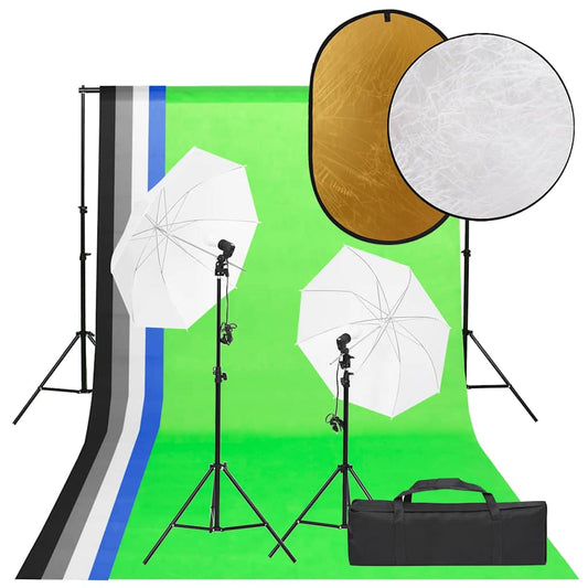 Fotostudioset met verlichtingsset, achtergrond en reflector is nu te koop bij PeponiXL, paradijselijk wonen!