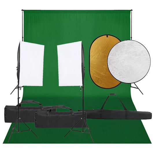 Fotostudioset met verlichtingsset, achtergrond en reflector is nu te koop bij PeponiXL, paradijselijk wonen!