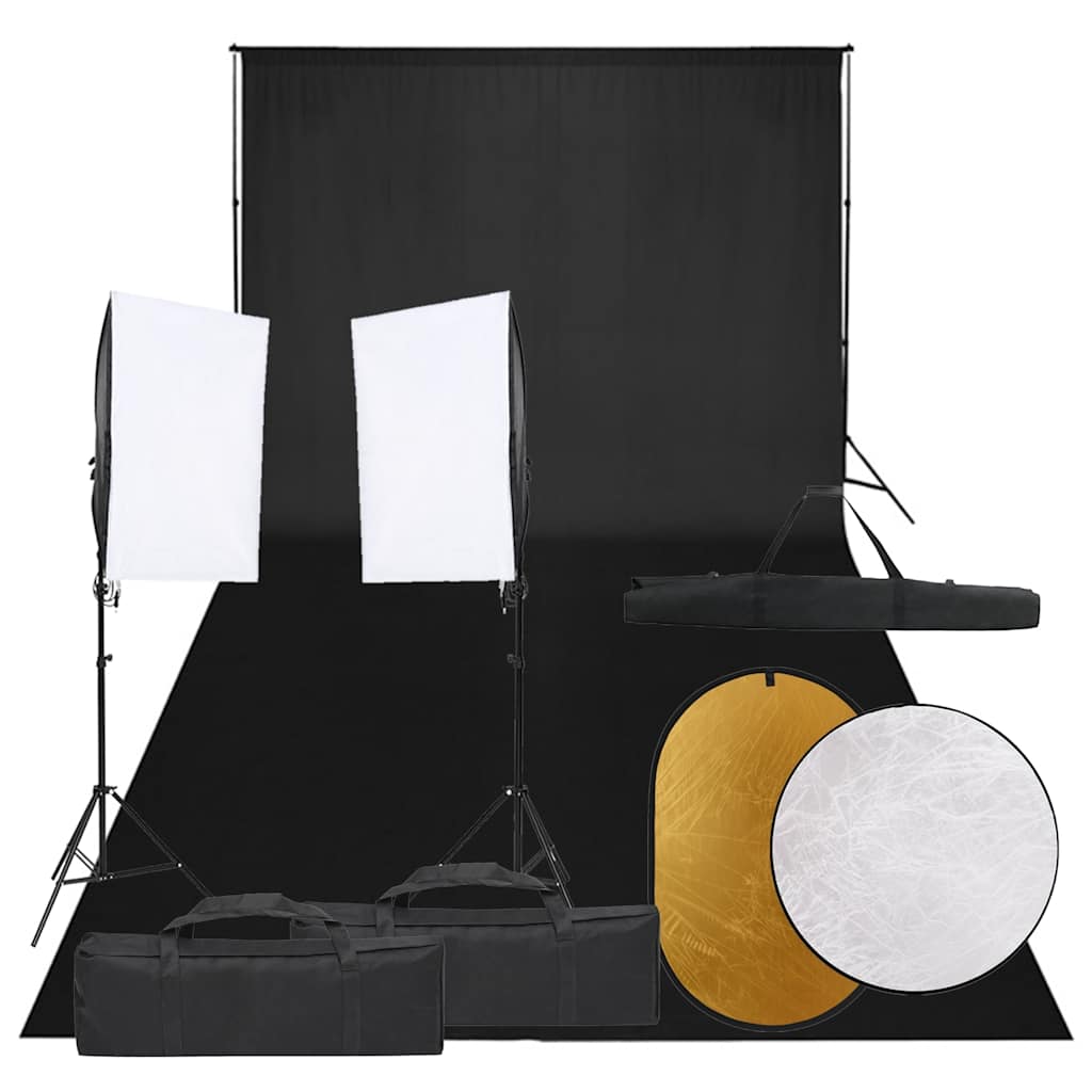 Fotostudioset met verlichtingsset, achtergrond en reflector is nu te koop bij PeponiXL, paradijselijk wonen!