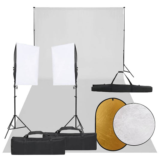 Fotostudioset met verlichtingsset, achtergrond en reflector is nu te koop bij PeponiXL, paradijselijk wonen!