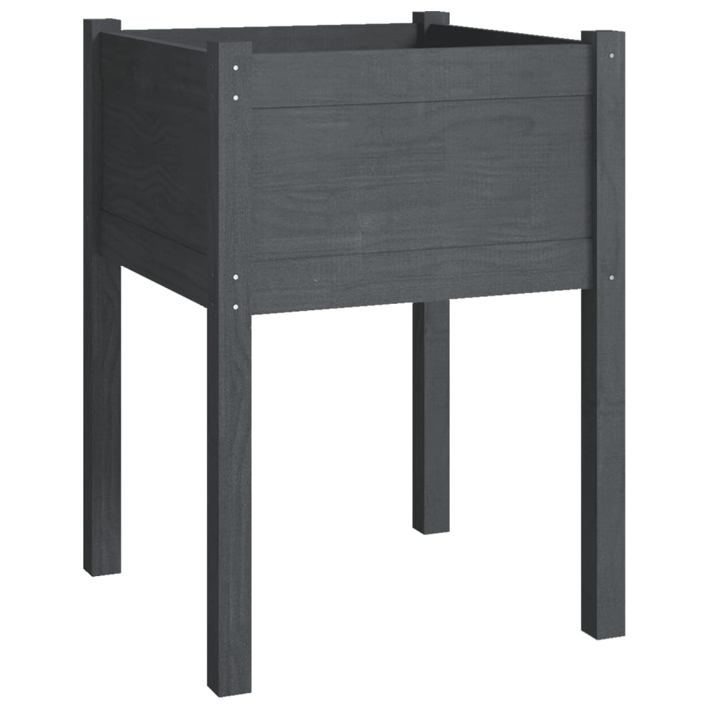 Plantenbak 50x50x70 cm massief grenenhout grijs is nu te koop bij PeponiXL, paradijselijk wonen!