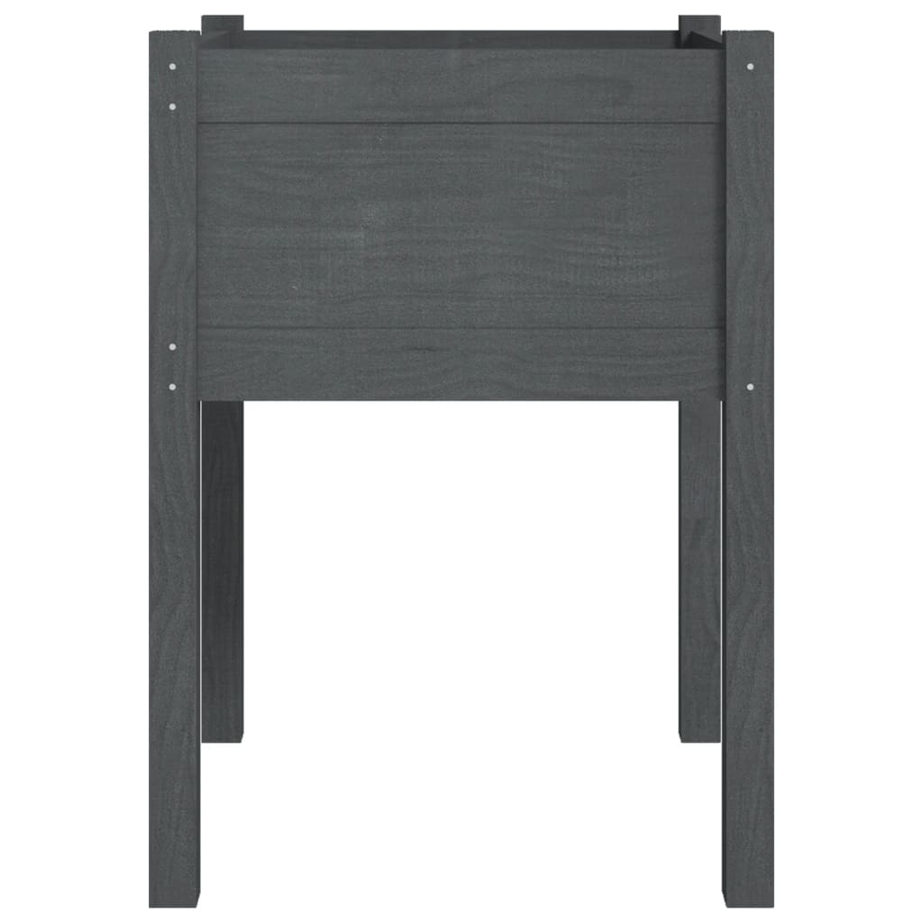 Plantenbak 50x50x70 cm massief grenenhout grijs is nu te koop bij PeponiXL, paradijselijk wonen!