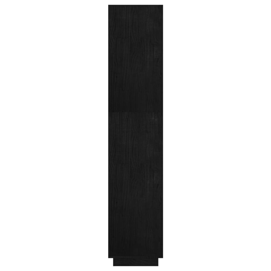 Boekenkast/kamerscherm 60x35x167 cm massief grenenhout zwart is nu te koop bij PeponiXL, paradijselijk wonen!